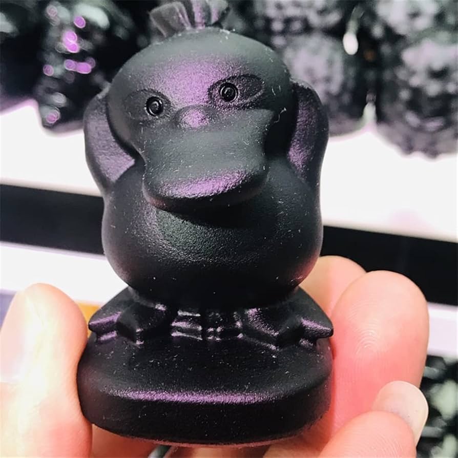Amazon.co.jp: 標本は治癒された天然黒曜石手彫りで、素敵な